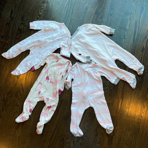 FAVORITE! Burt's Bees Baby 6-9 month footies - BUNDLE OF 12! - Picture 7 of 10